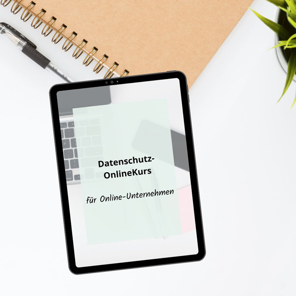 Datenschutz-OnlineKurs für Online-Unternehmen Mockup